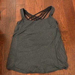 Lululemon Athletica Charcoal Strappy Tank Top